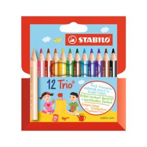 Pastelky trojhranné Stabilo 12ks MINI